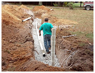 Water Line Being Installed