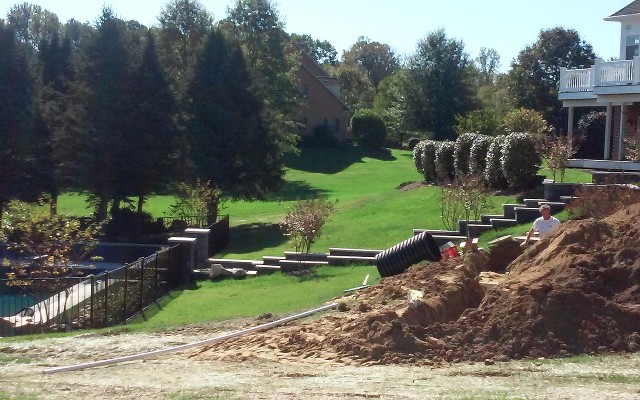 Septic System Install - Large Dirt Pile